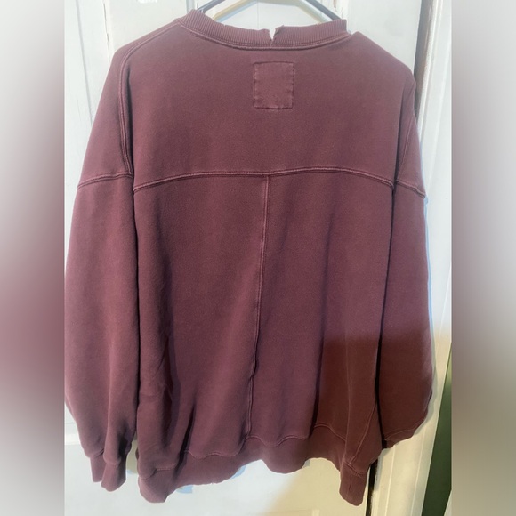 Aerie the Chill Crew Sweatshirt size md maroon - Picture 5 of 5